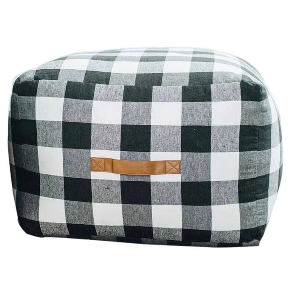 Buffalo Check Pouf, , large image number 0