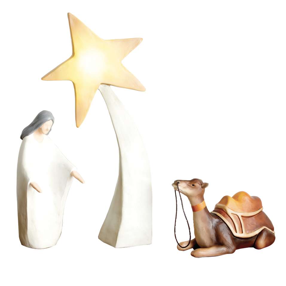 Love's Pure Light Kate Lee Resin Nativity Angel and Camel