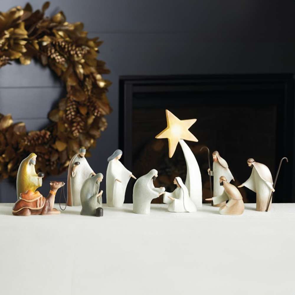 Love's Pure Light Kate Lee Resin Nativity Angel and Camel, , large