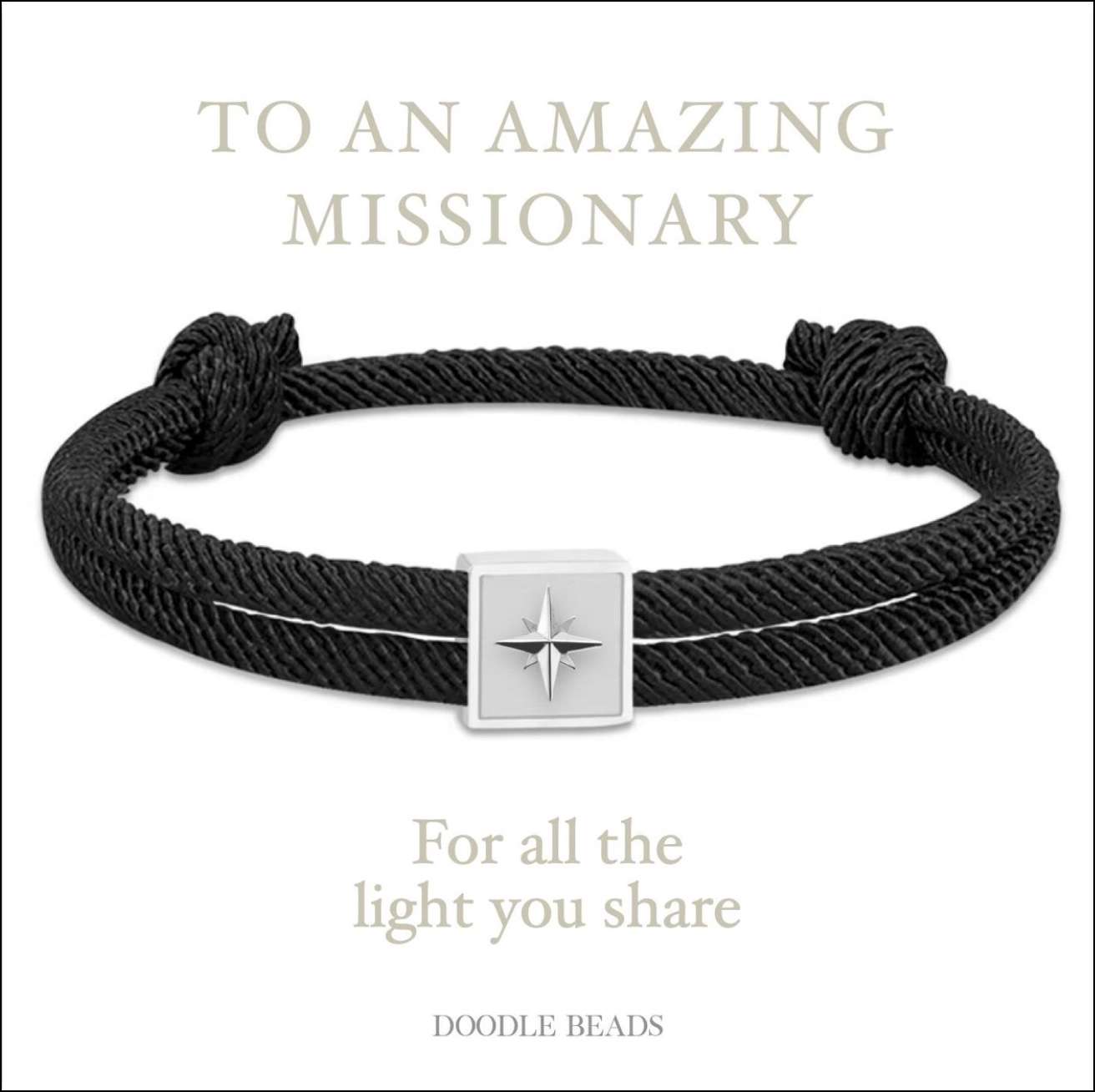 Missionary For All the Light Star Cord Bracelet