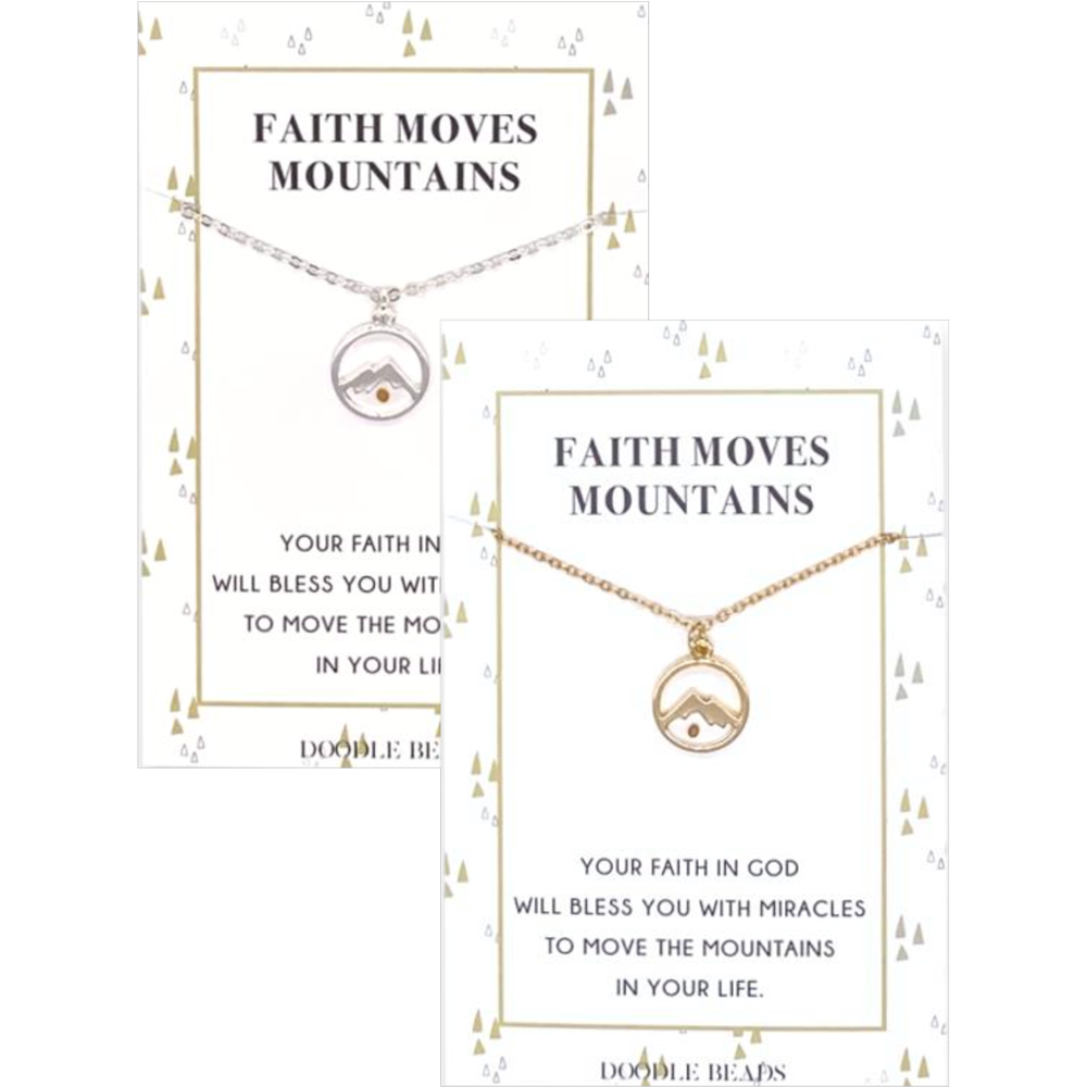 Faith Moves Mountains Mustard See Necklace, , large image number 0