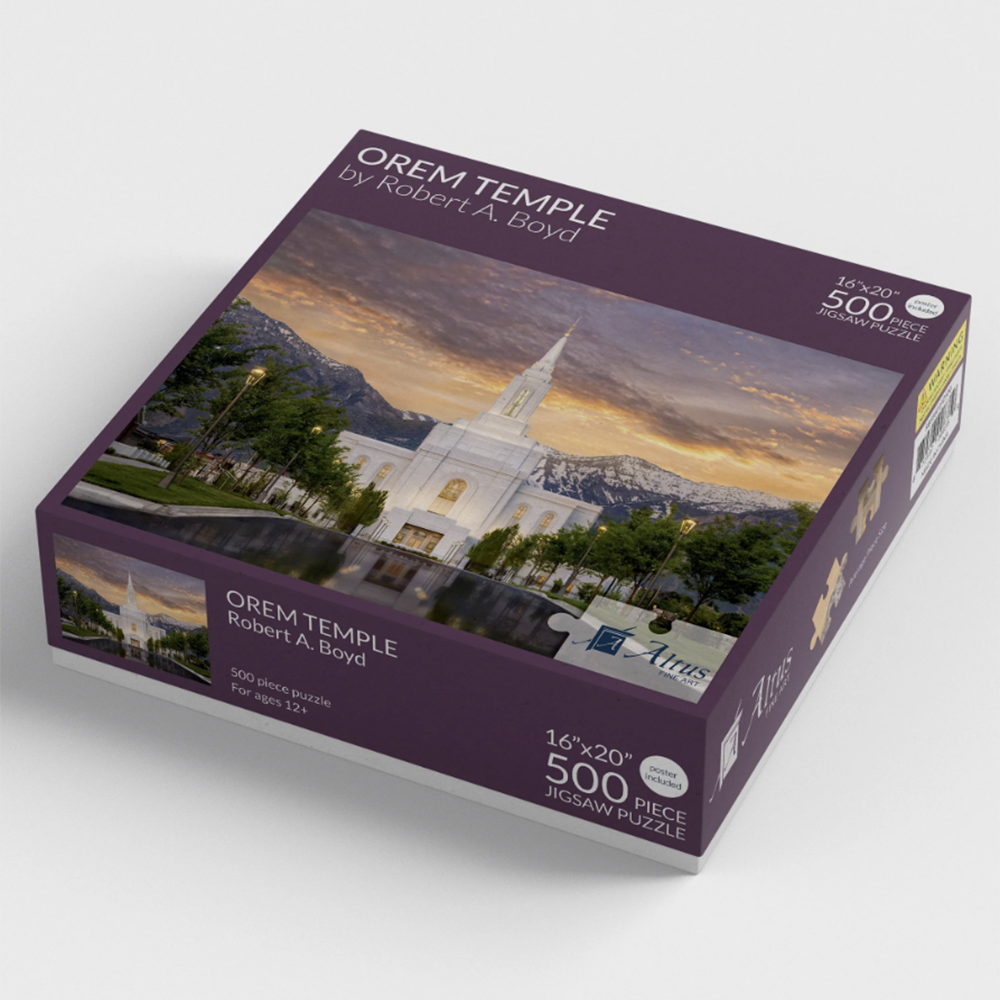Puzzle Orem Temple 500 Piece Robert Boyd, , large image number 0
