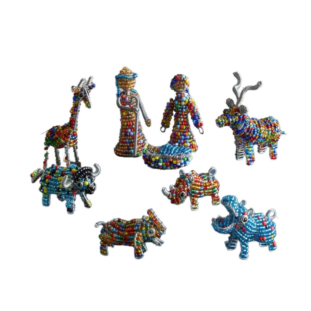 Zimbabwean Multicolor Beaded Nativity