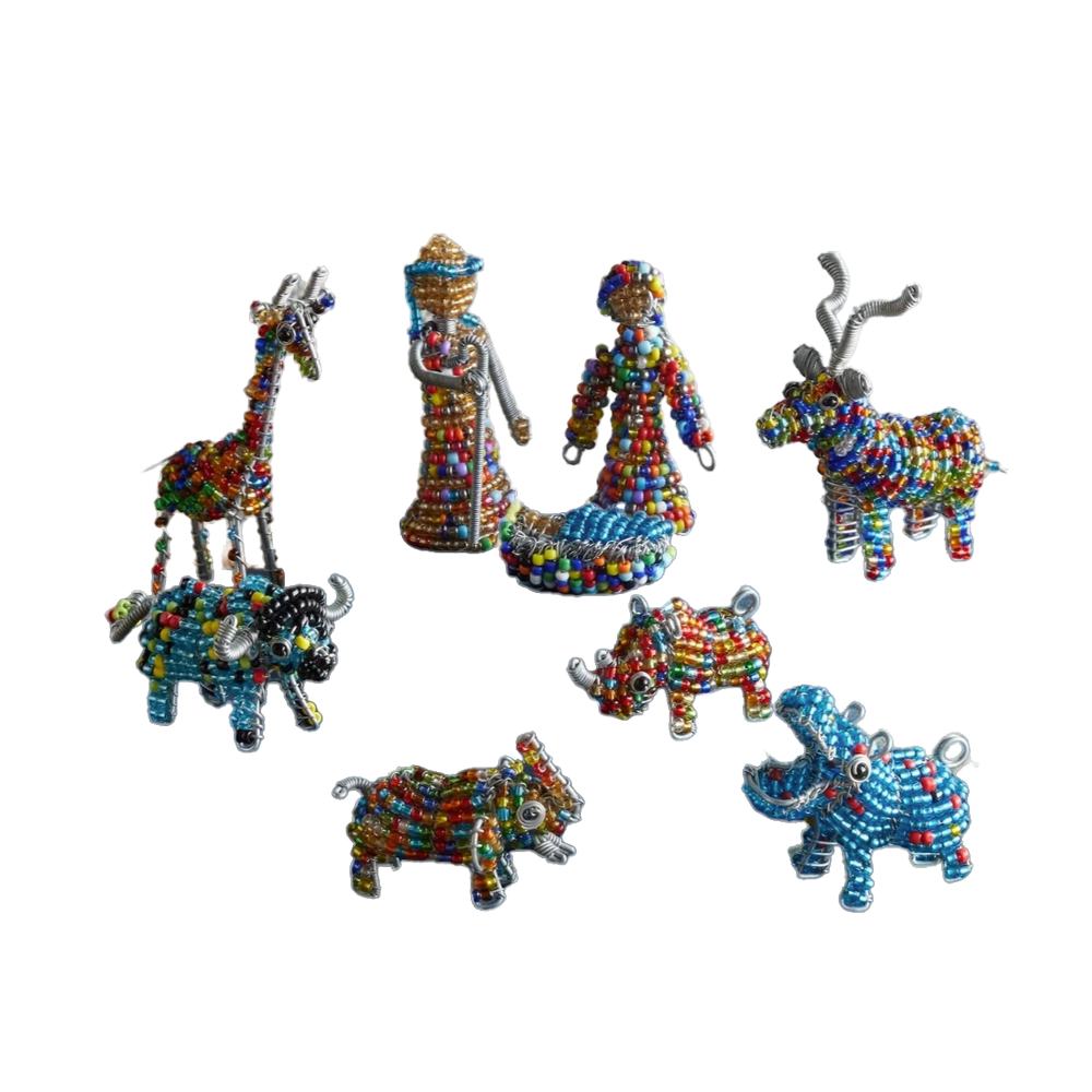 Zimbabwean Multicolor Beaded Nativity,  Zimbabwean Multicolor Beaded Nativity