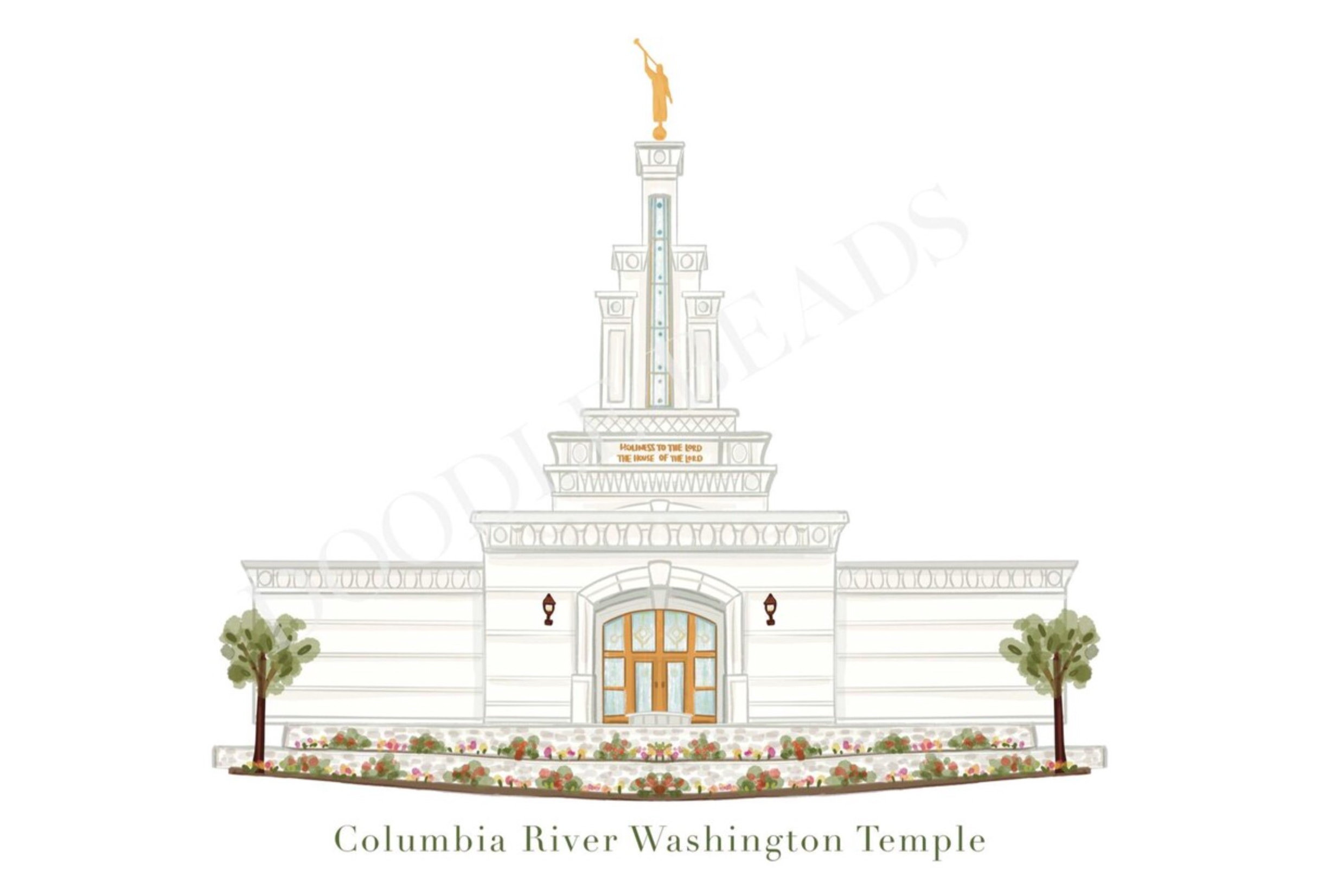 Columbia River Washington Temple Print