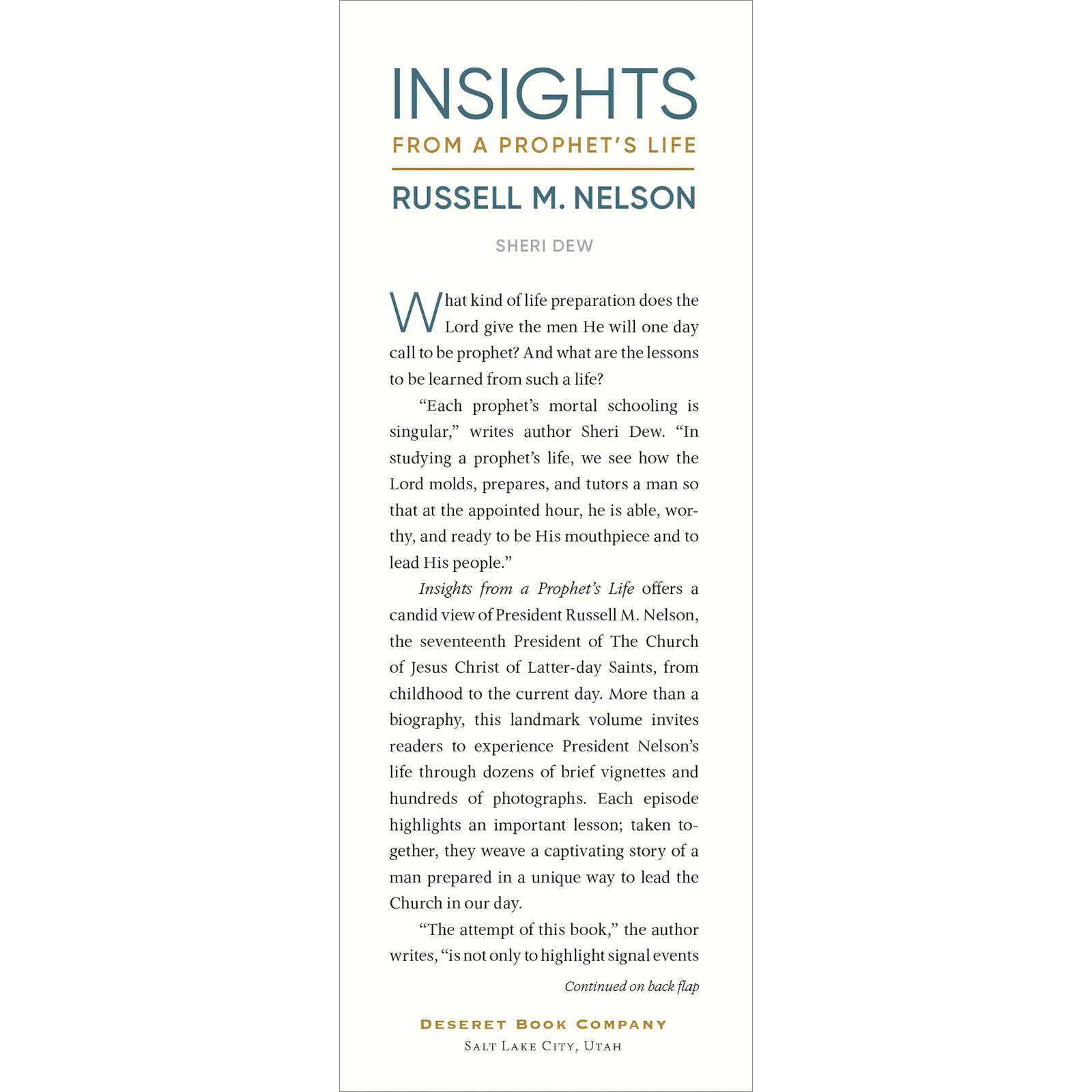 Insights from a Prophet's Life: Russell M. Nelson, , large image number 1