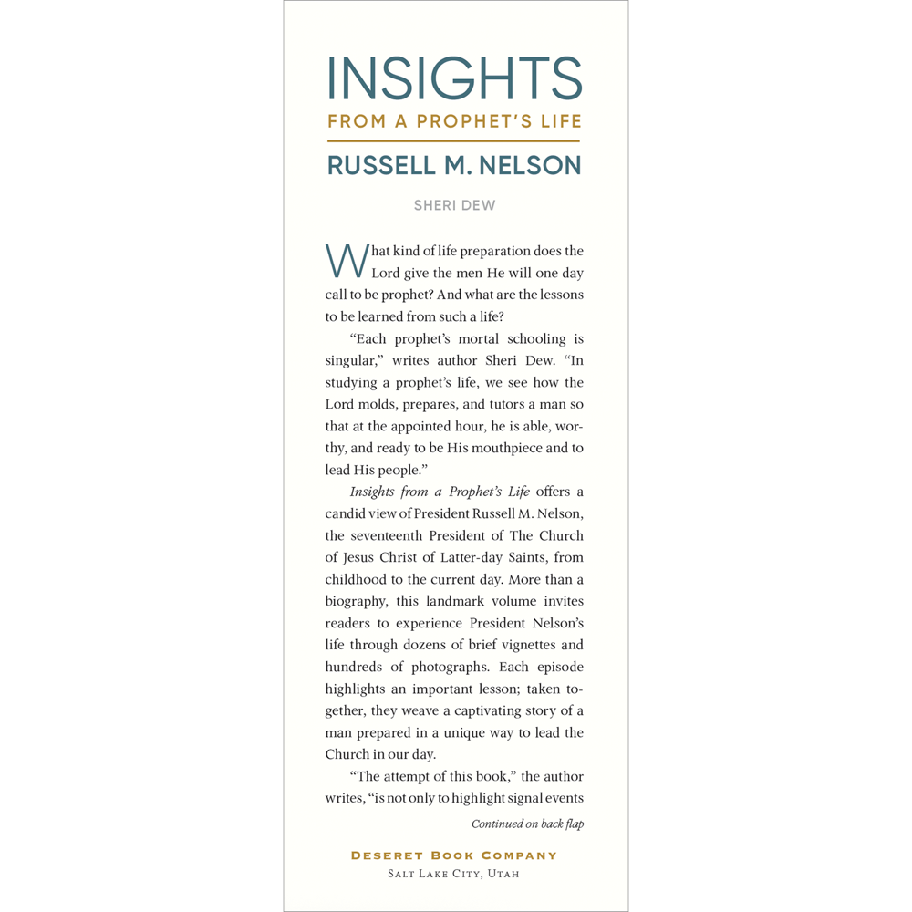 Insights from a Prophet's Life: Russell M. Nelson, , large