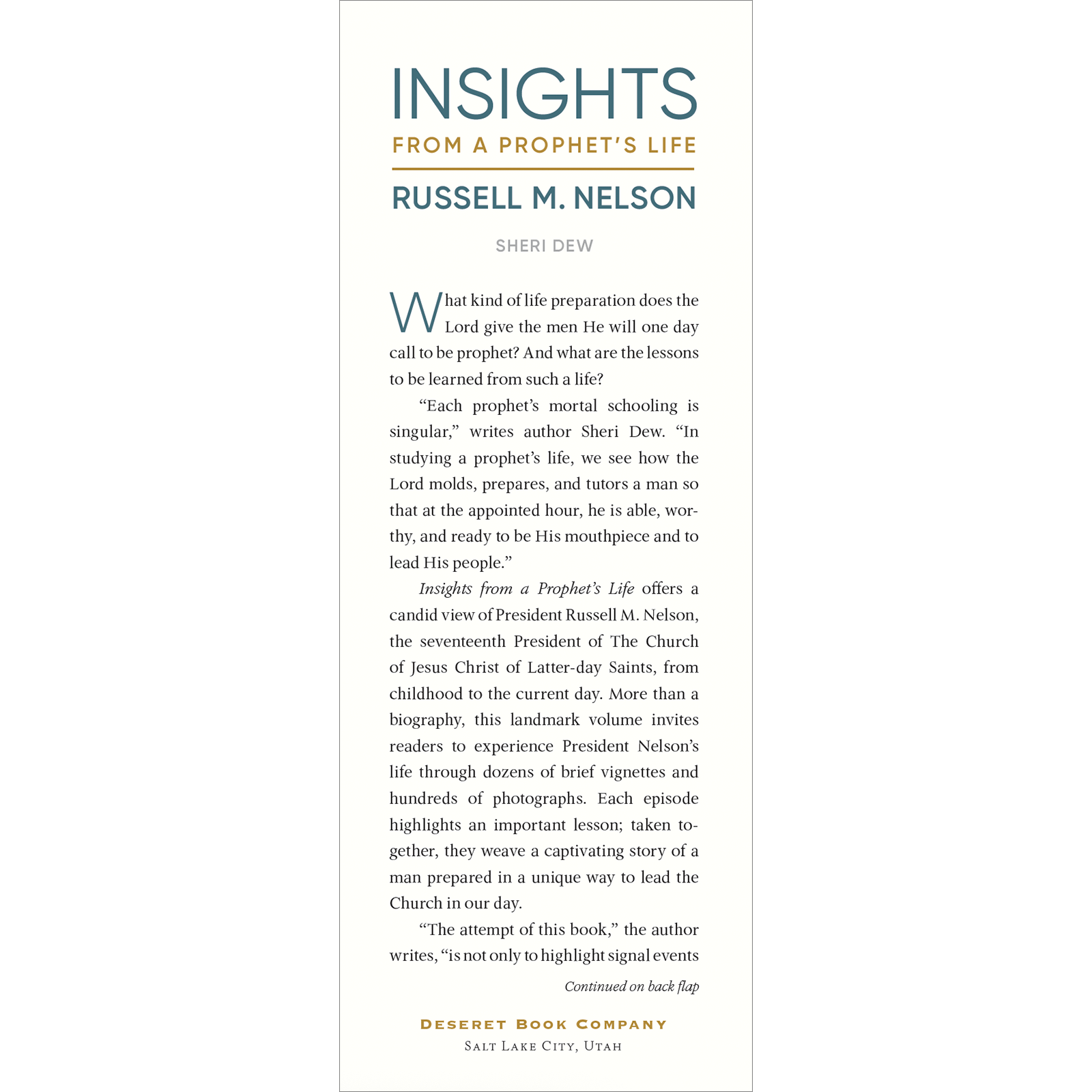 Insights from a Prophet's Life: Russell M. Nelson, , large image number 1