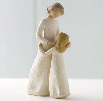 Mother and Daughter Figurine, , large image number 1