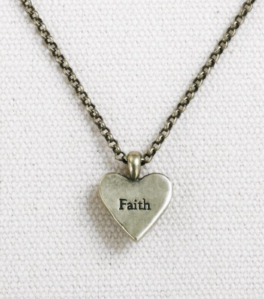 Faith Heart Pendant Necklace, , large