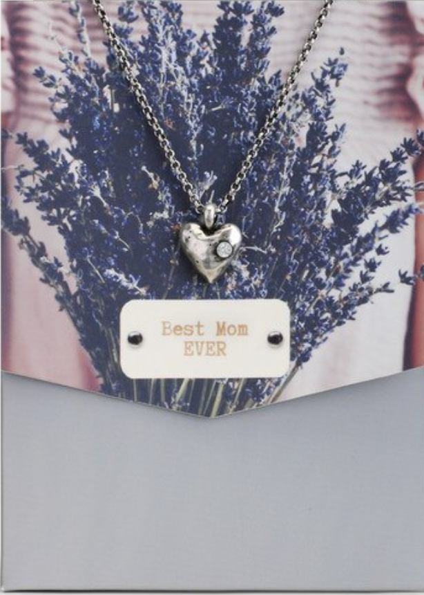 Best Mom Ever Heart Pendant Necklace