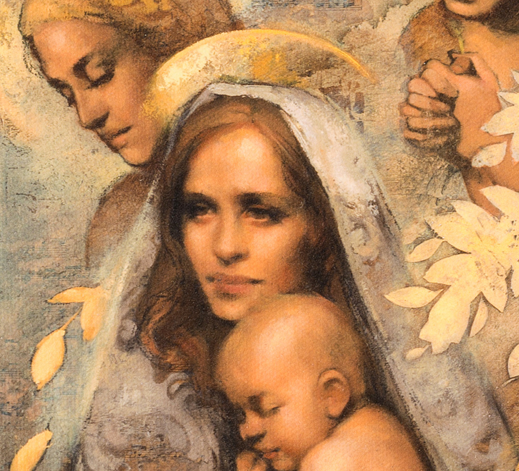 David cutler　mothers love 飾り絵 Mother's Lullaby (23x17 Framed Art) - NADER, ANNIE HENRIE
