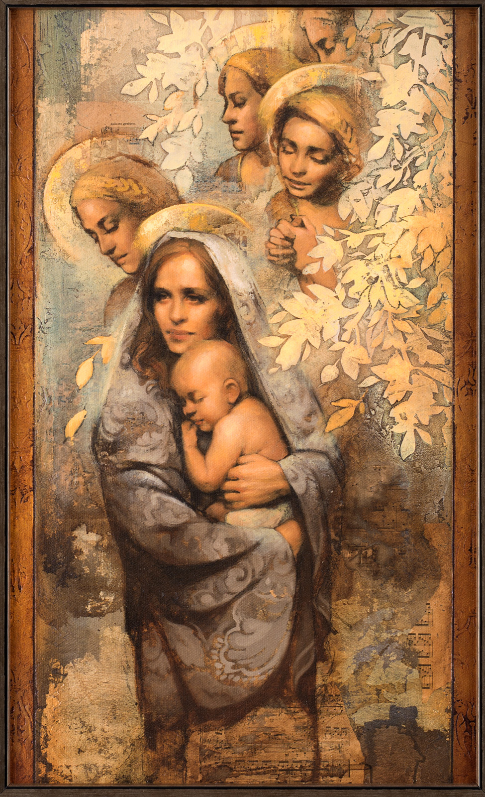 David cutler　mothers love 飾り絵 Mother's Lullaby (23x17 Framed Art) - NADER, ANNIE HENRIE