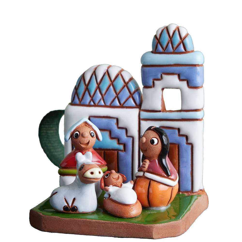 Bolivian Holy Family Nativity Hut Figurine, , large image number 0