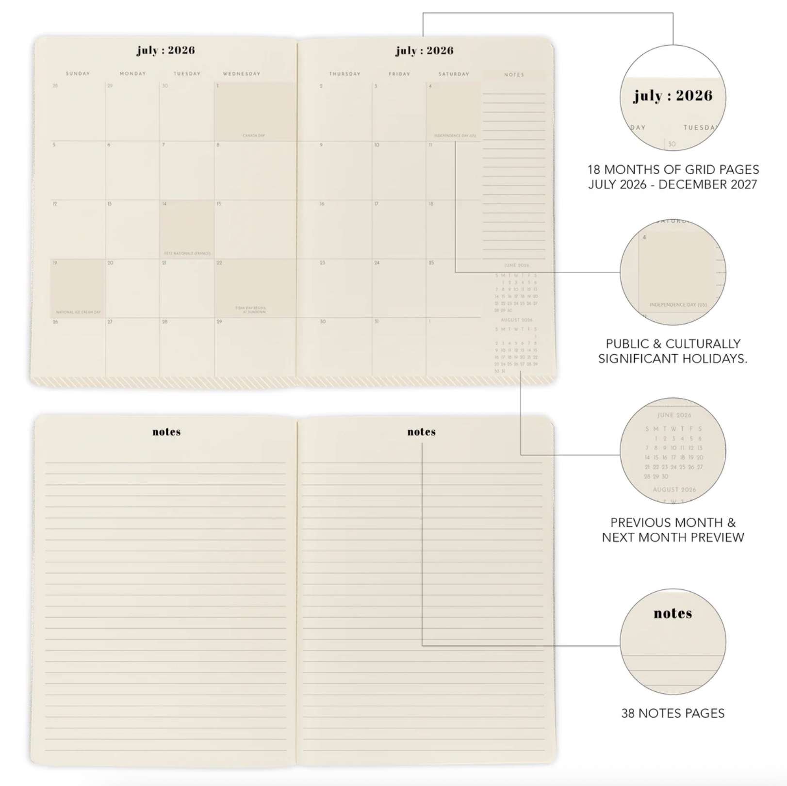 2027 Dots 18-Month Planner, , large