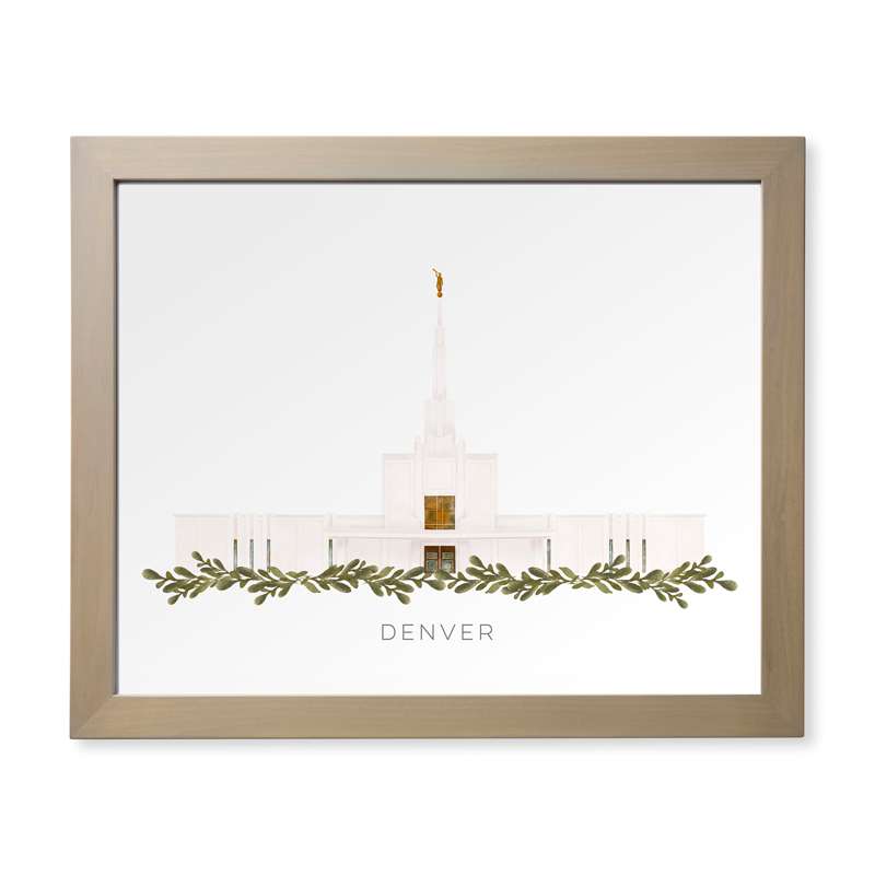 Denver Colorado Temple (28x34 Framed Paper Print)