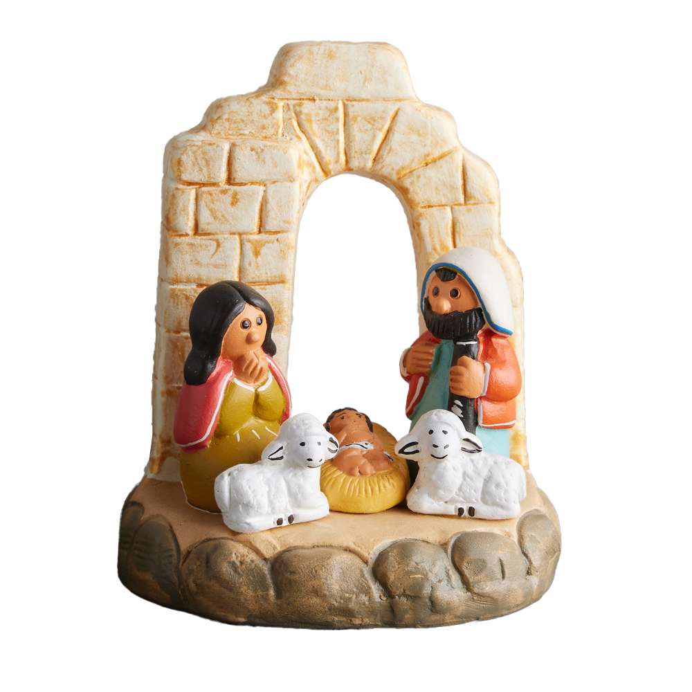 Peruvian Inca Arch Holy Family Nativity Figurine, , large image number 0
