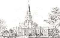 Houston Temple Recommend Holder Black & White, , large image number 1