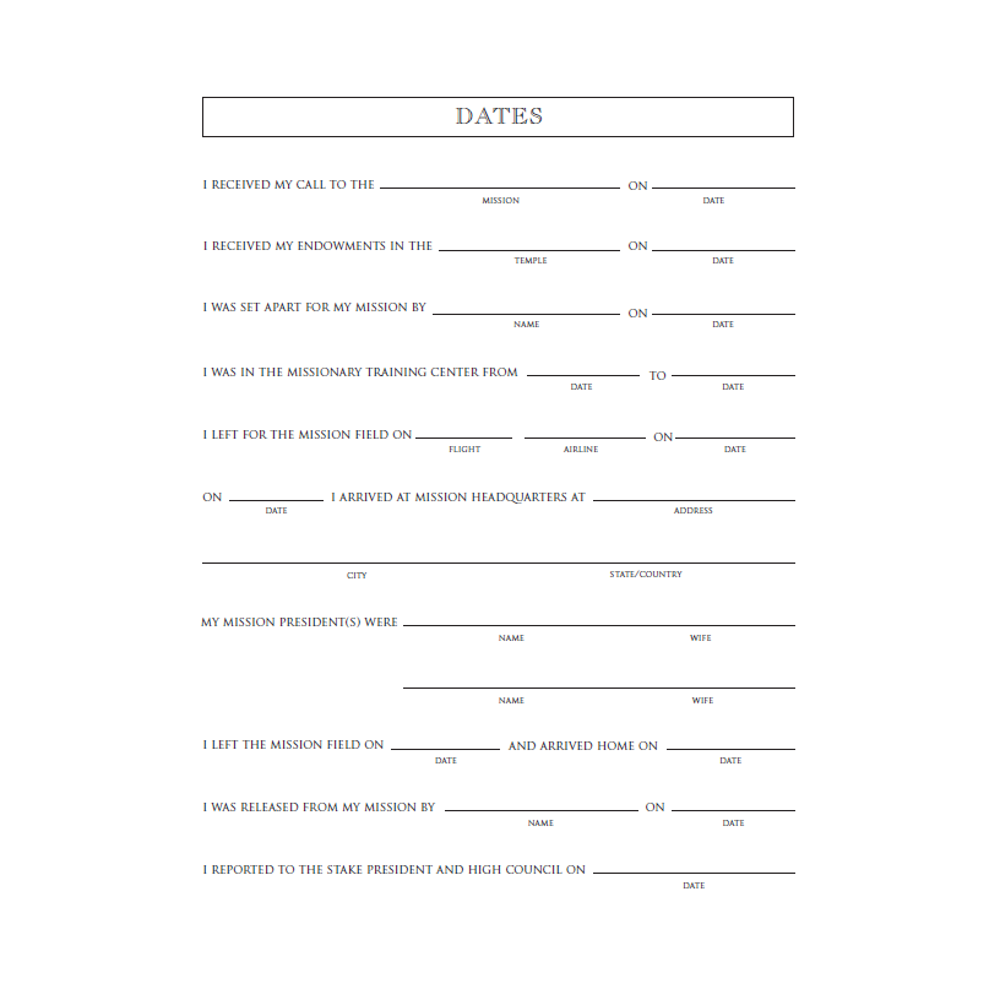 Missionary 3-Ring Binder Journal Refill, , large