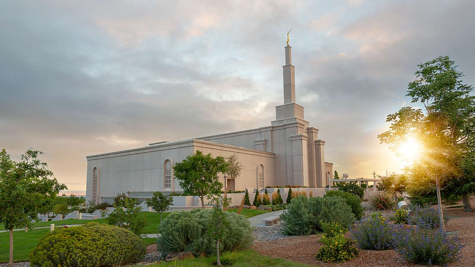Albuquerque New Mexico Temple, Fire of the Covenant Series (25x43 Framed Canvas Print), , large
