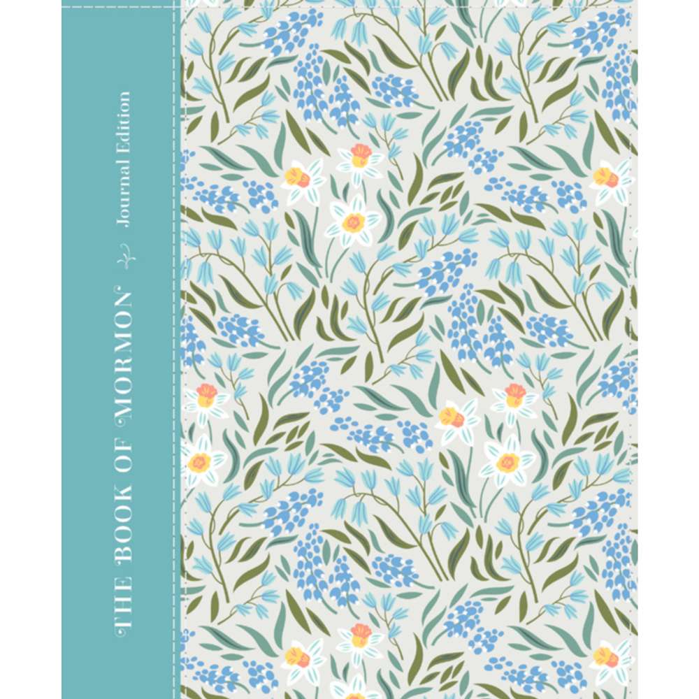 The Book of Mormon, Journal Edition, Aqua Floral (No Index)