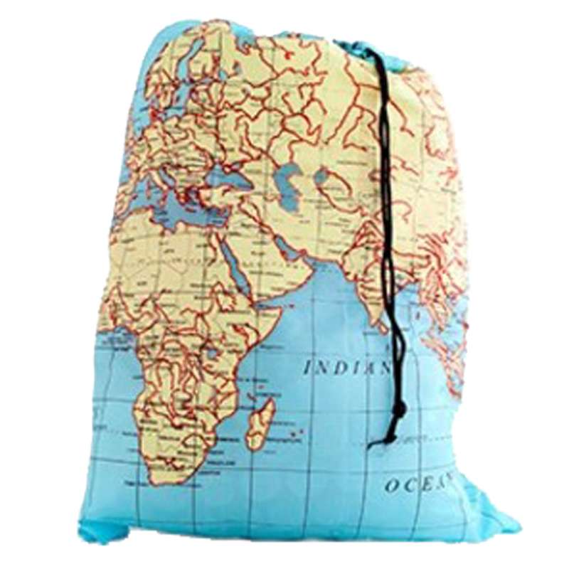 World Map Laundry Bag