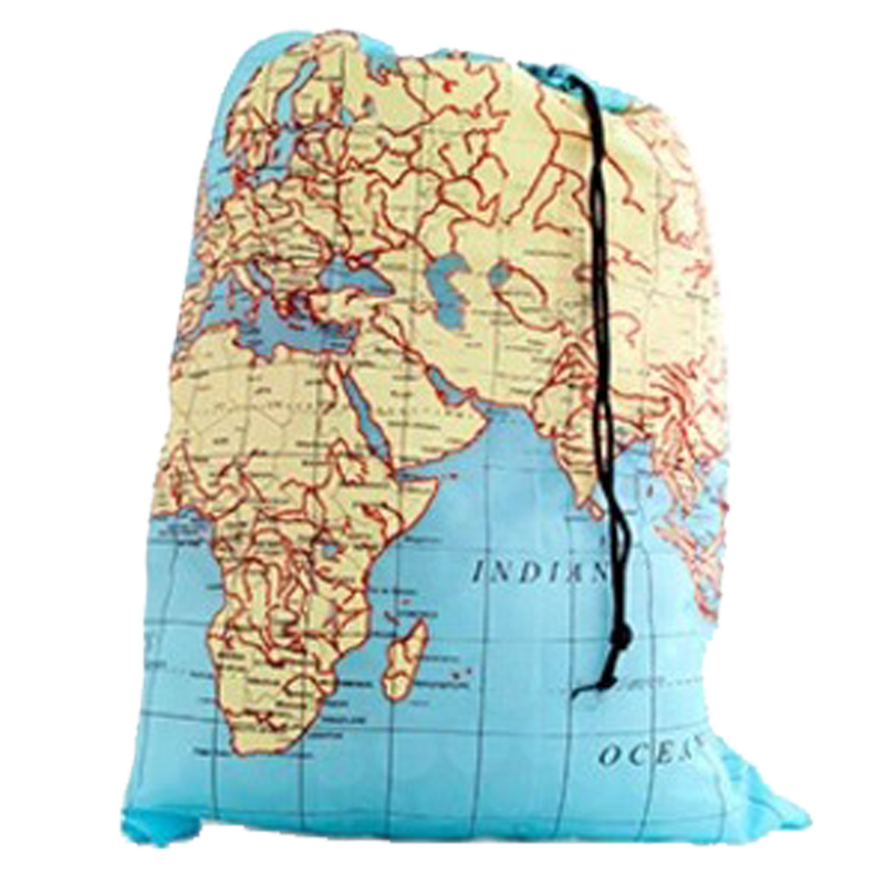 World Map Laundry Bag