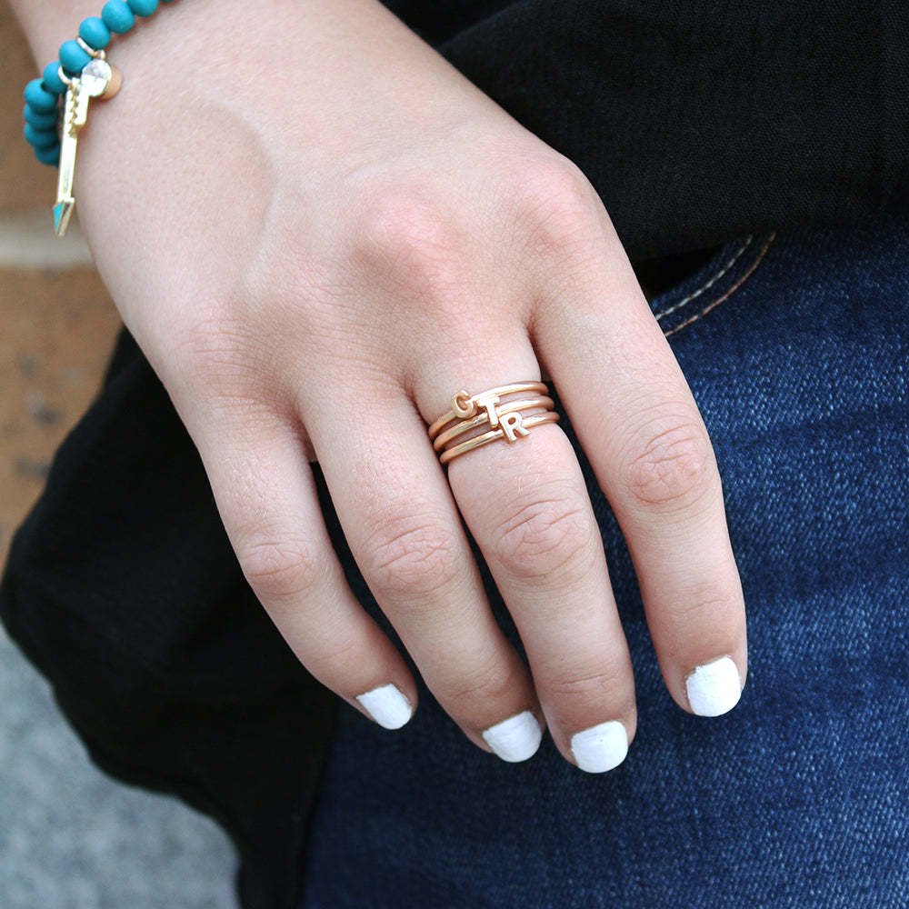 Stackable Letters CTR Ring, , large