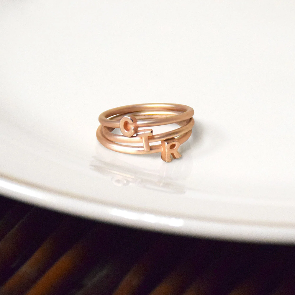 Stackable Letters CTR Ring, , large image number 2