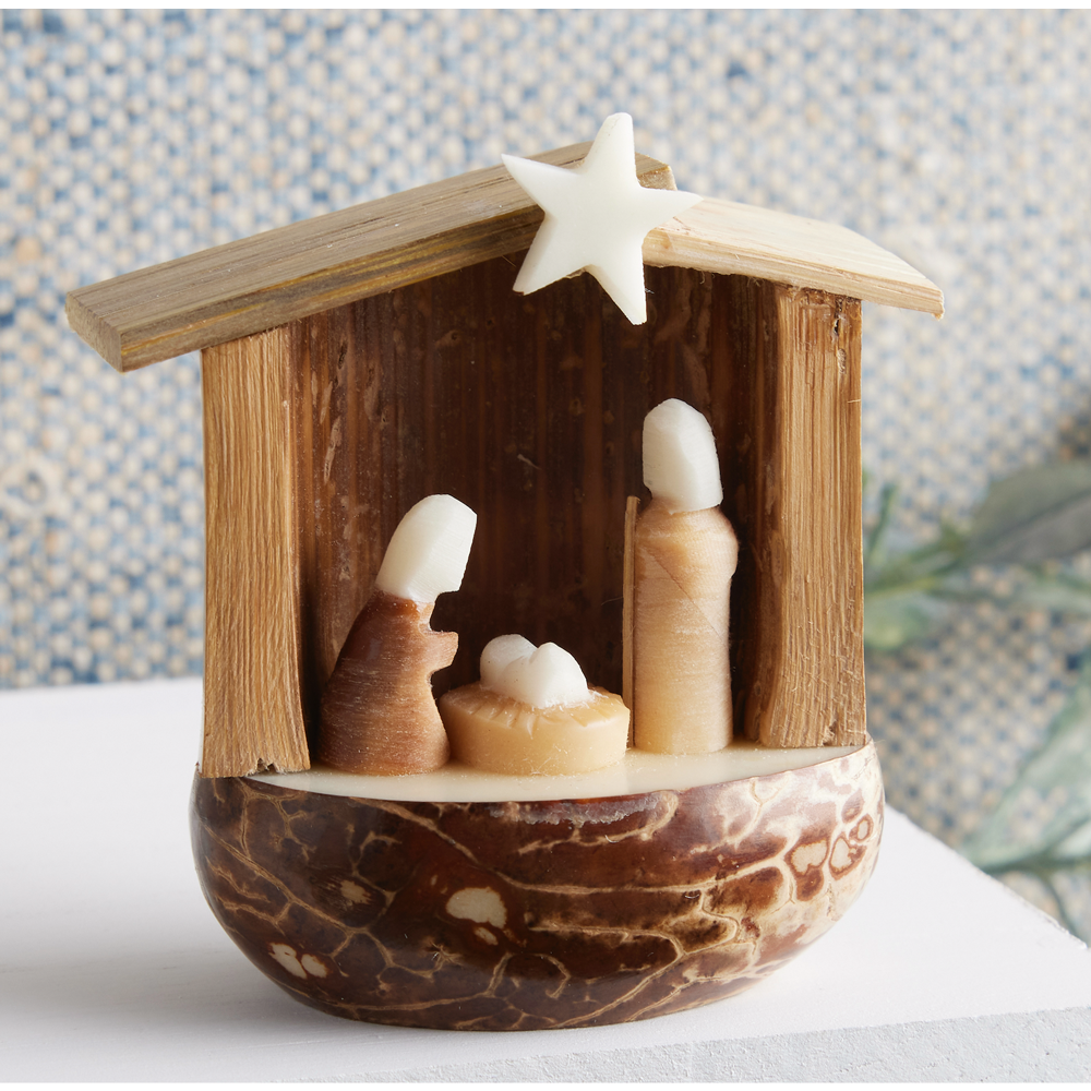 Ecuadorian Tagua Holy Family Nativity Manger
