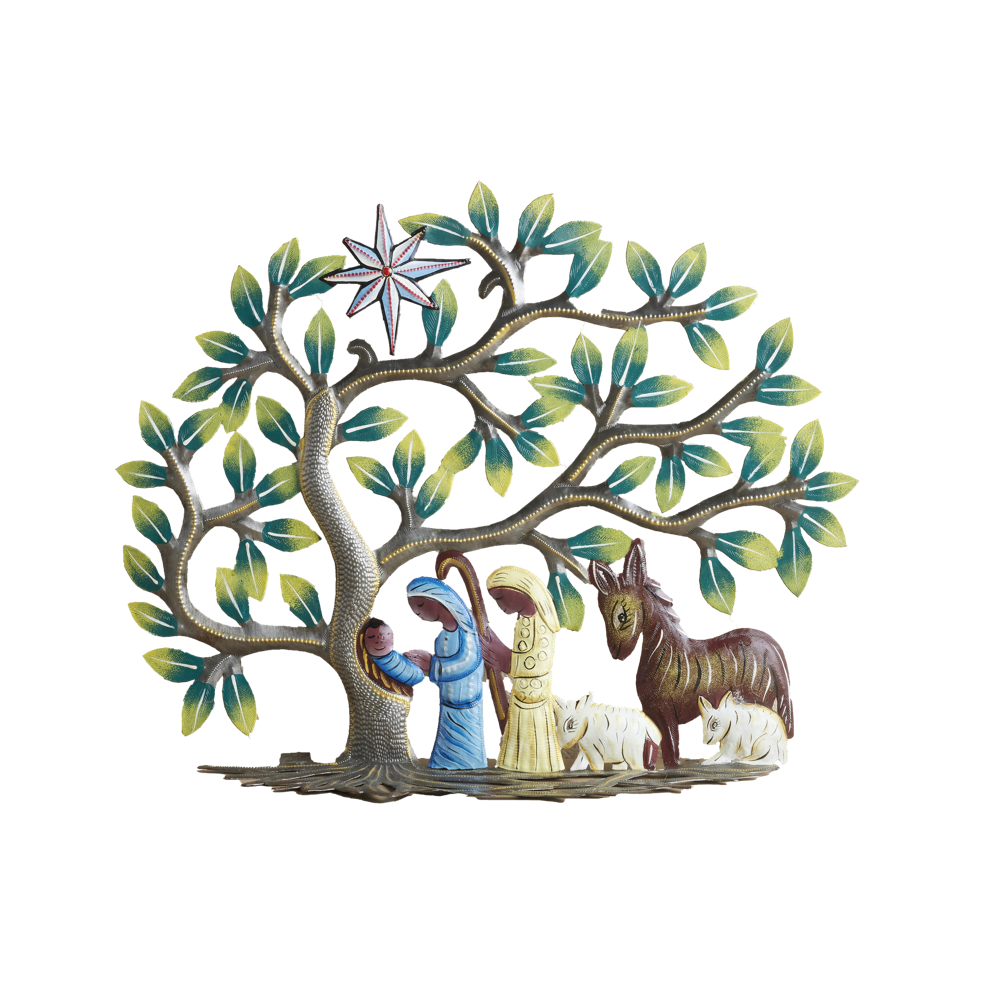 Haitian Holy Family Nativity Tree, , large image number 0