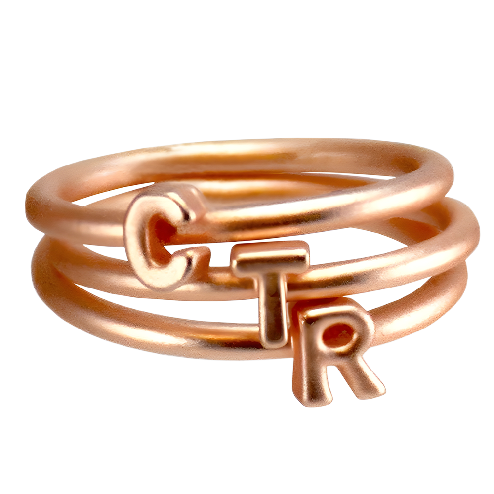 Stackable Letters CTR Ring