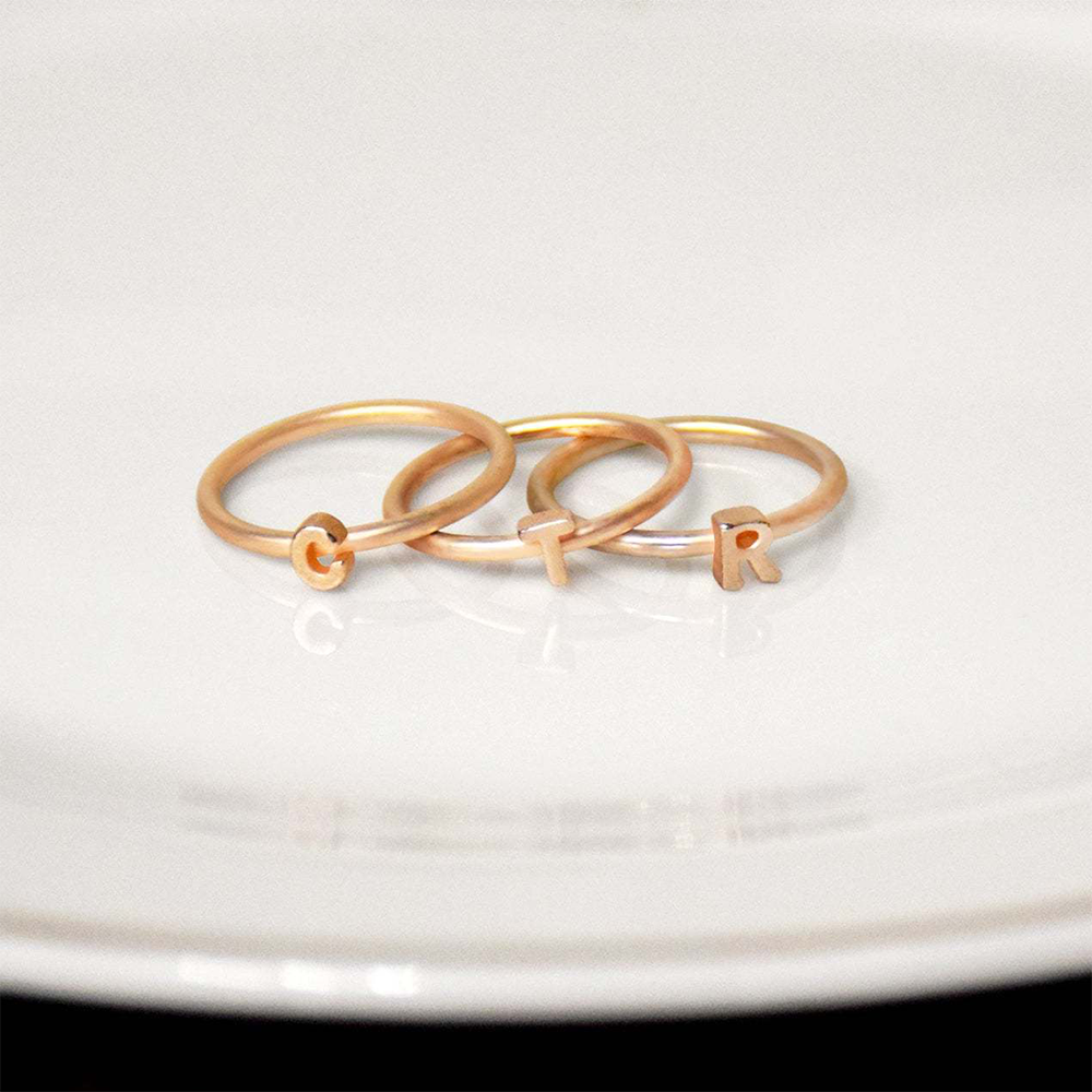 Stackable Letters CTR Ring, , large image number 3