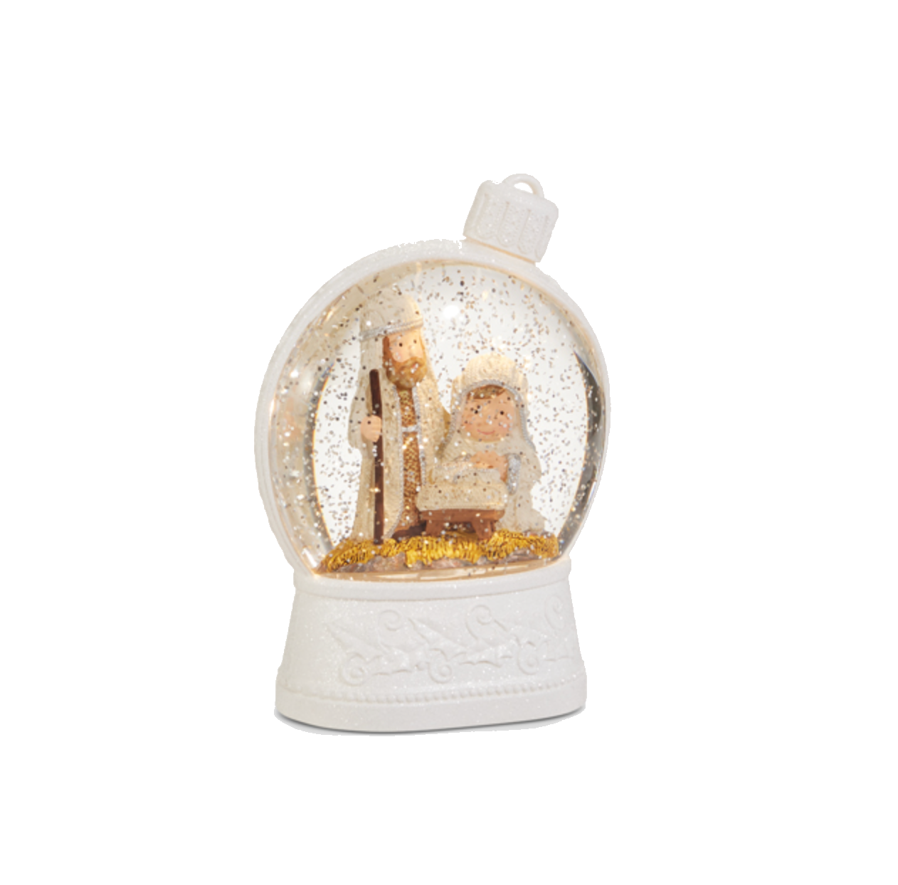 Light-up Knit Holy Family Nativity Water Globe, , large image number 0