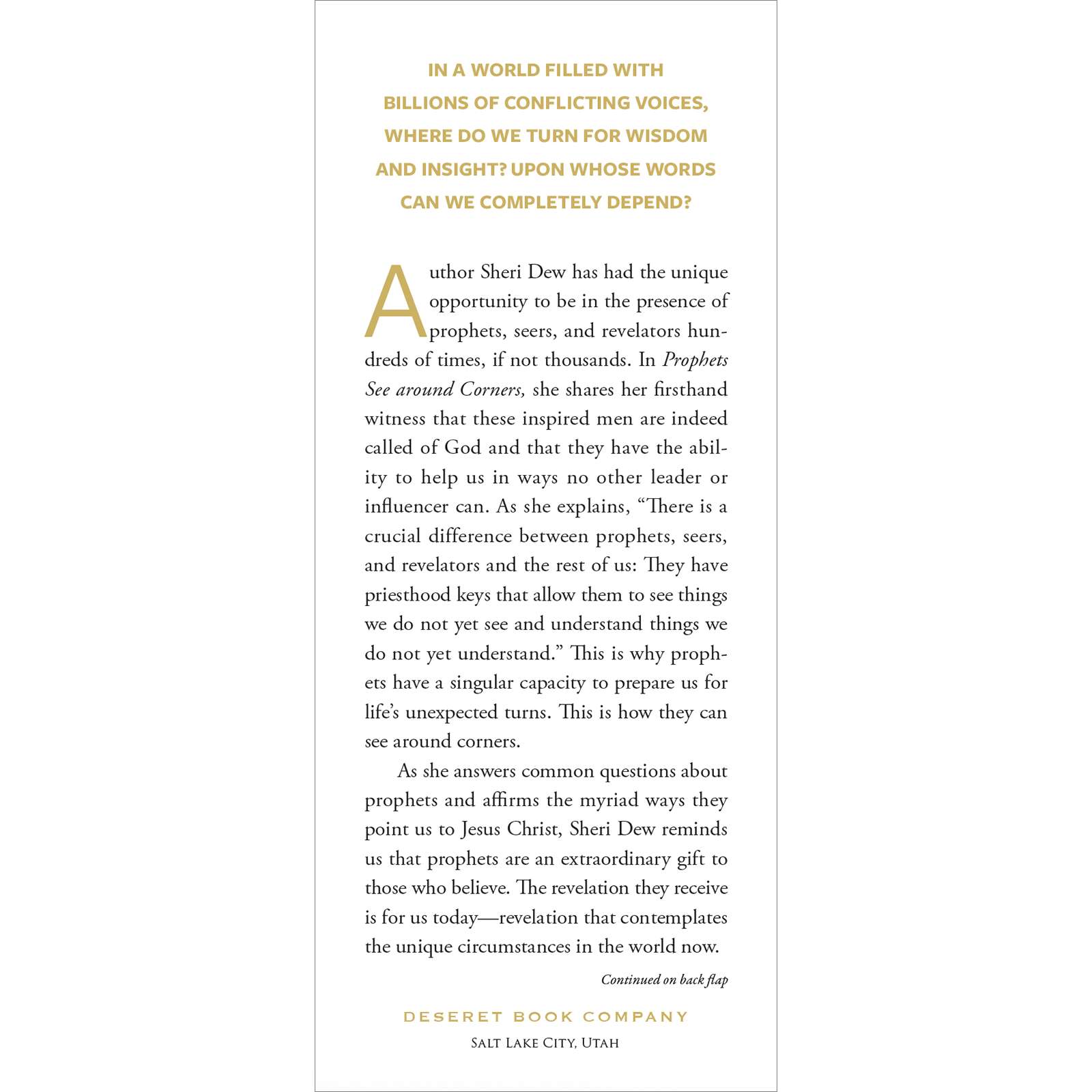 Prophets See Around Corners, , large