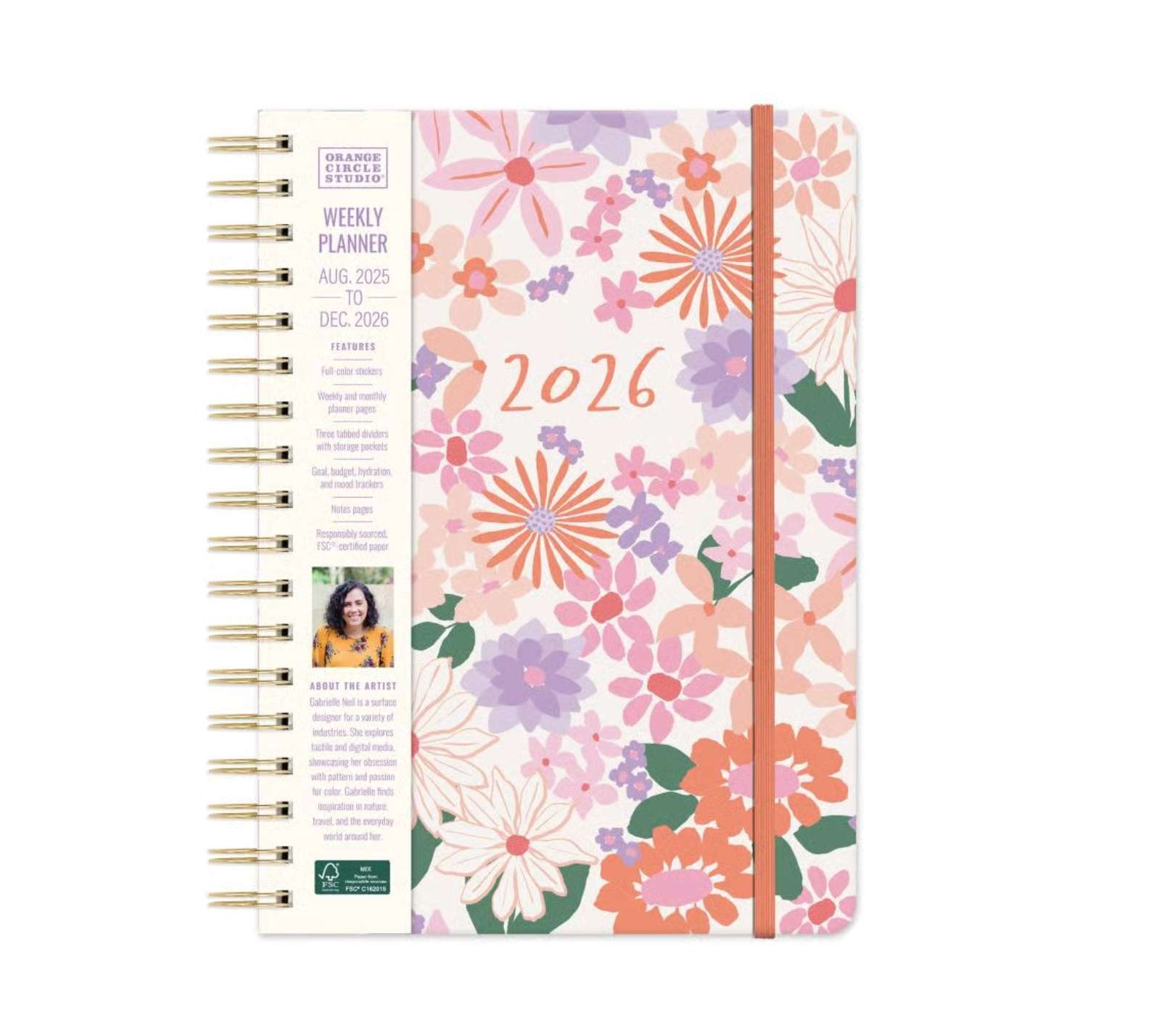 2026 Secret Garden Tri-Tab Planner, , large image number 0