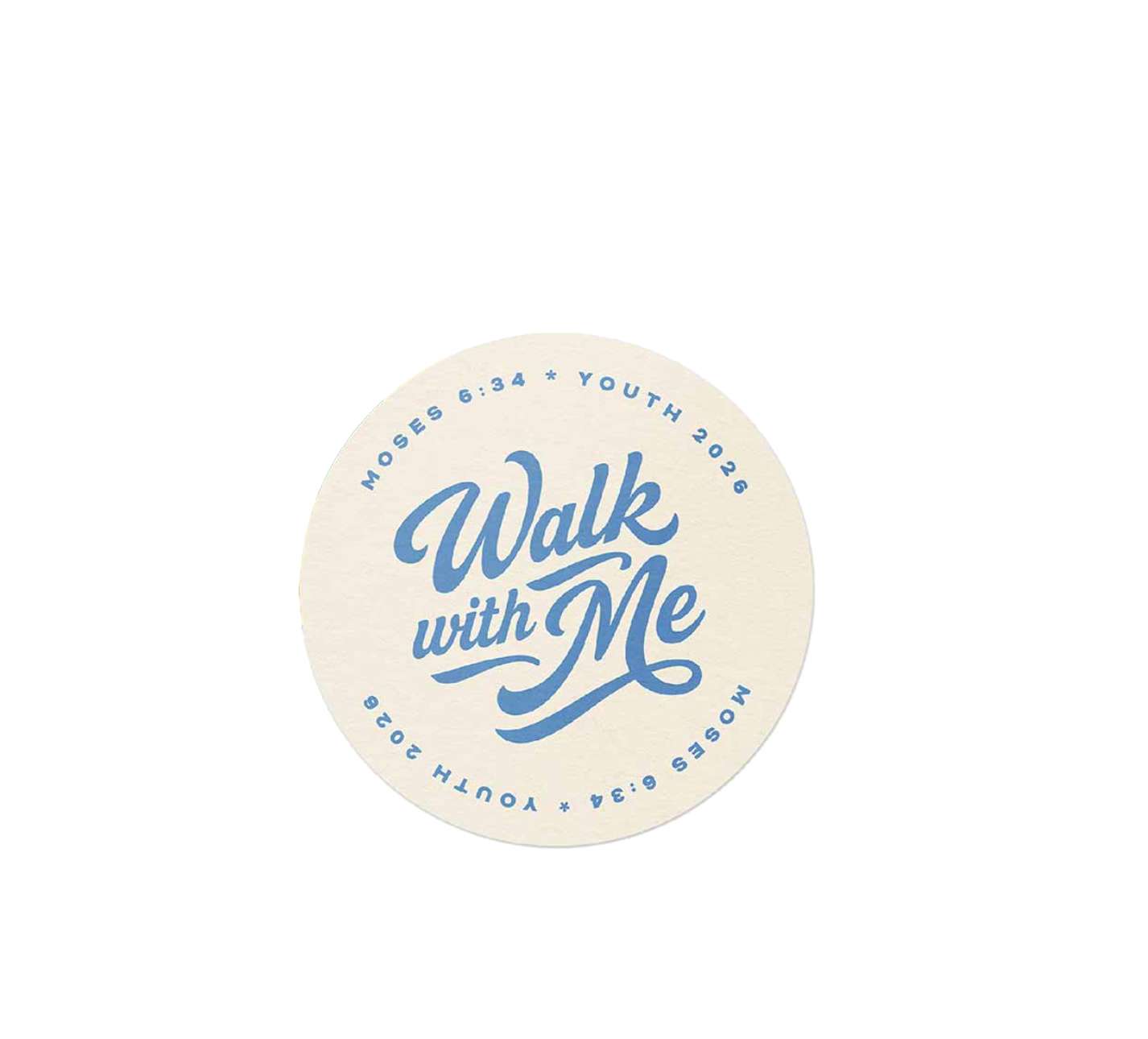 2026 Youth Theme Walk with Me Round Sticker