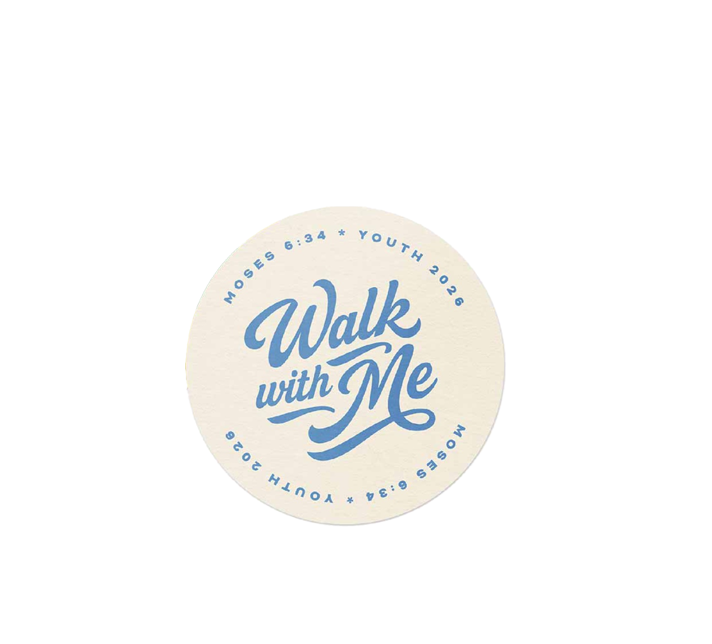 2026 Youth Theme Walk with Me Round Sticker