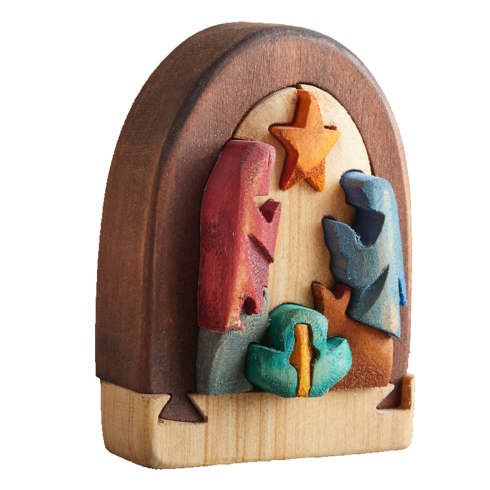 Colombian Silent Night Interlocking Nativity Figurine