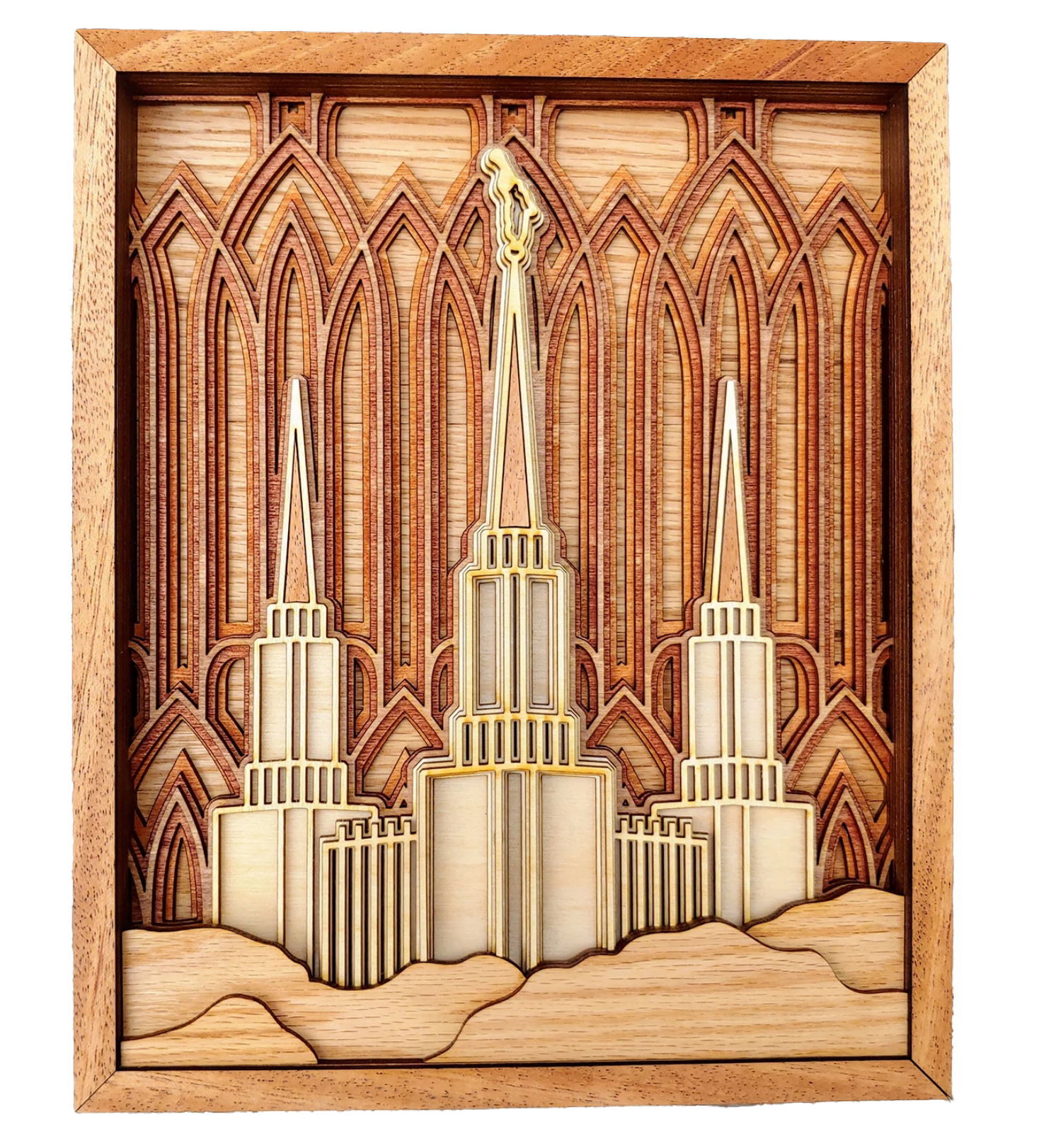 Washington D.C. Temple Layered Wood Plaque