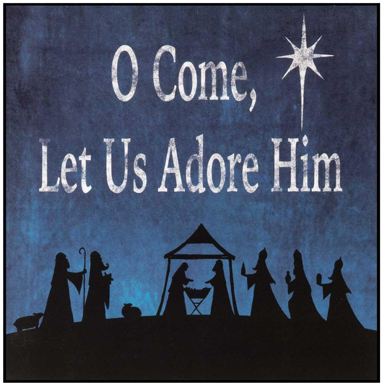 O Come, Let Us Adore Him (8x8 Plaque), , large image number 0