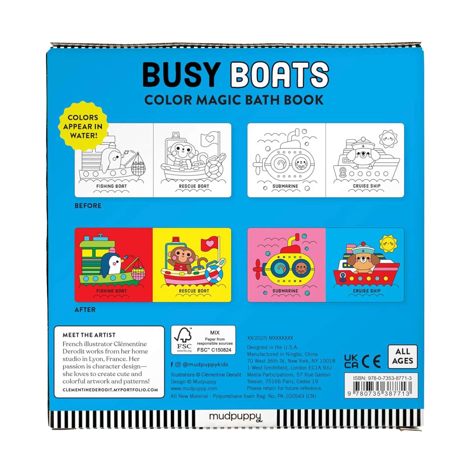 Busy Boats Color Magic Bath Book, , large image number 4
