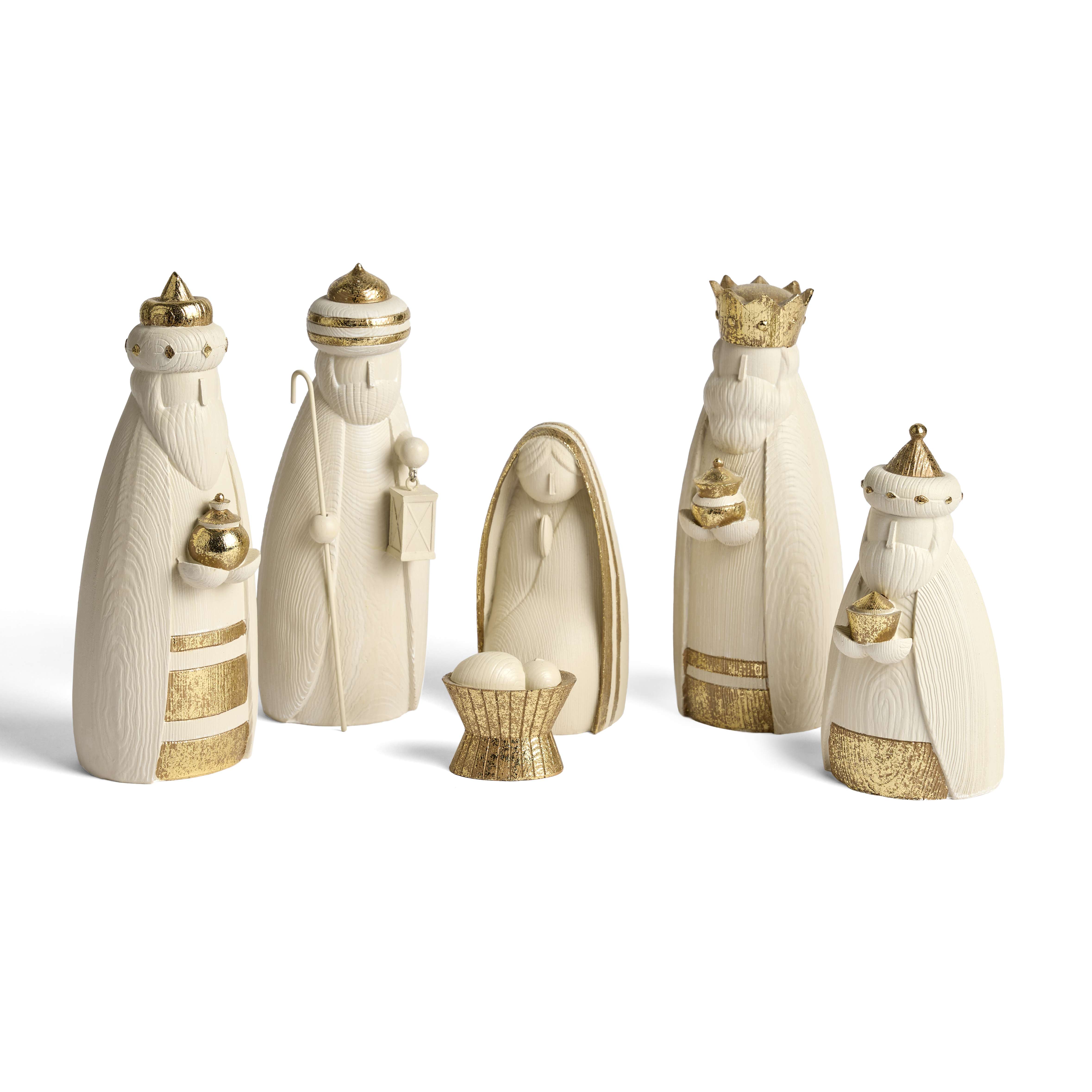 Modern Cream and Gold Nativity