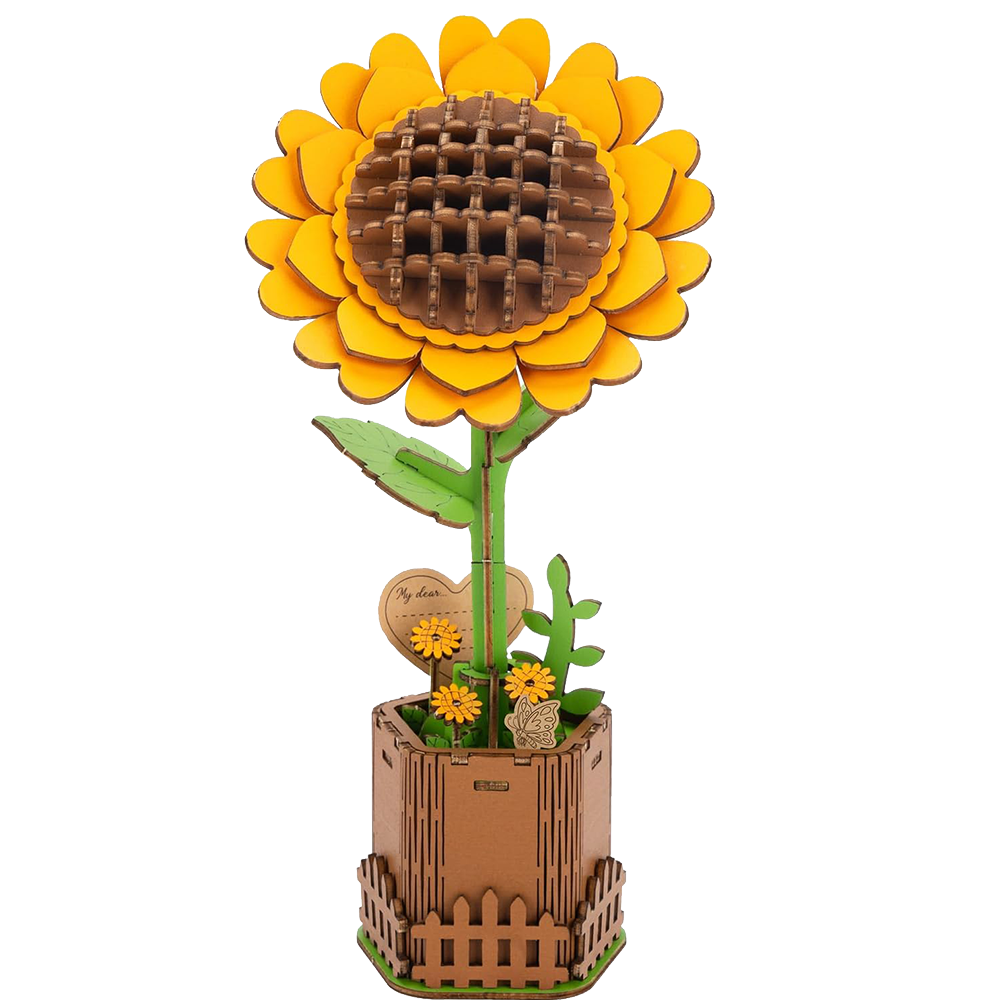 Sunflower Bloom 86 Piece Wooden Puzzle - ROBOTIME | Deseret Book
