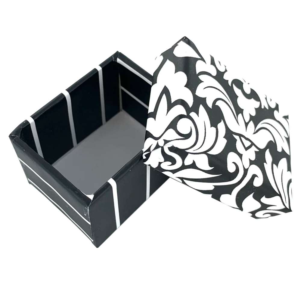 Black Damask Ring Box