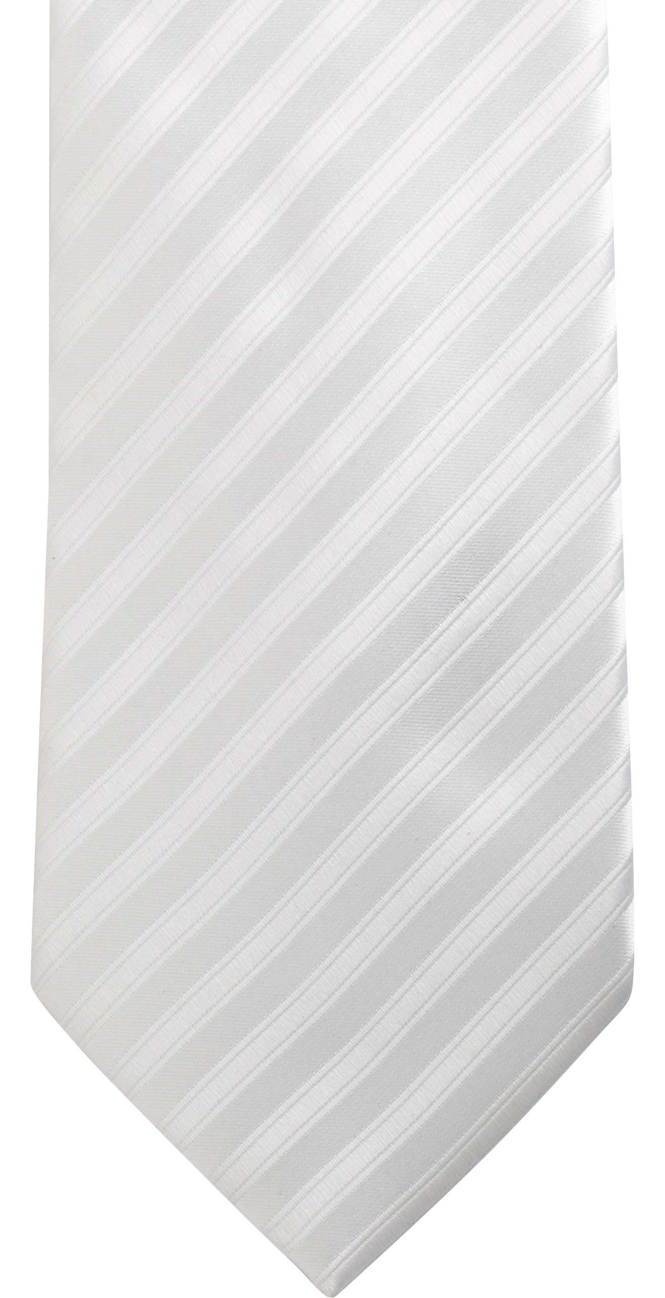 Men's White on White Striped Necktie