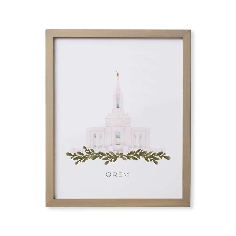 Orem Utah Temple (18x22 Framed Paper Print)