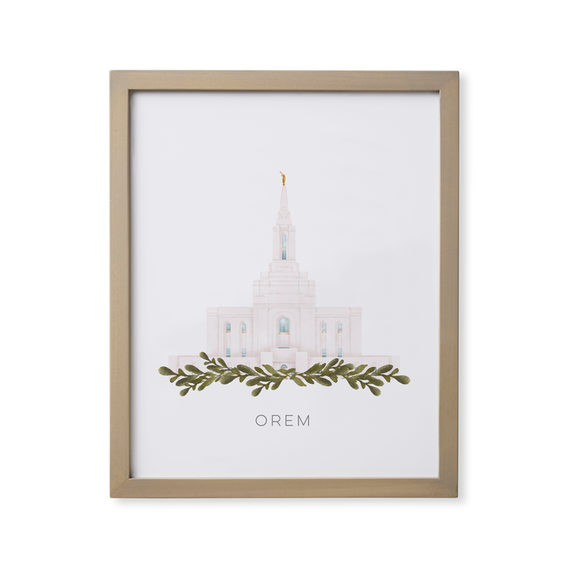 Orem Utah Temple (18x22 Framed Paper Print)