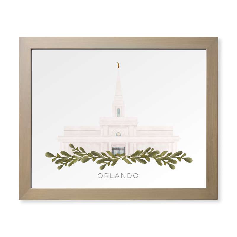 Orlando Florida Temple (28x34 Framed Paper Print)