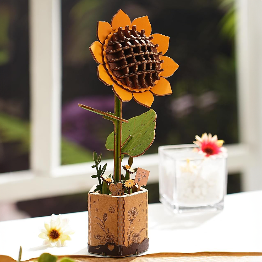 Sunflower Bloom 86 Piece Wooden Puzzle , , large image number 2